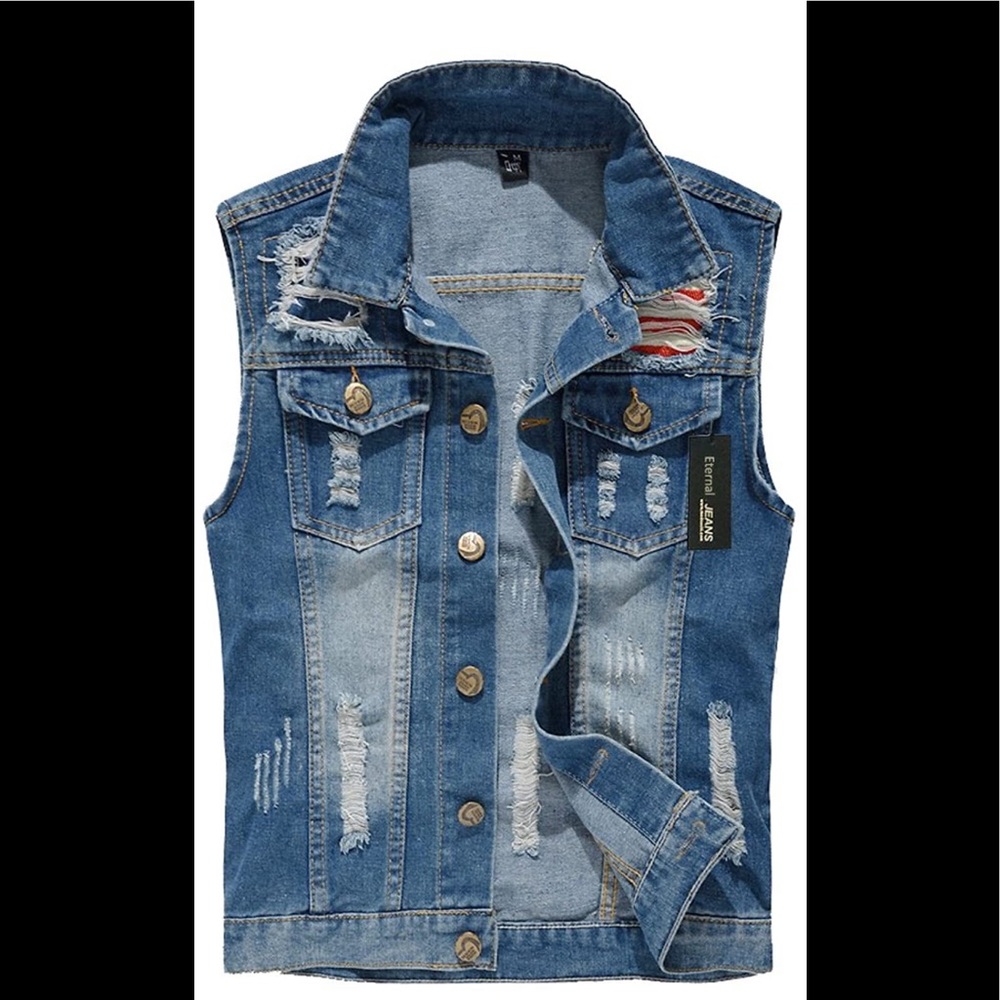 Denim jean vest